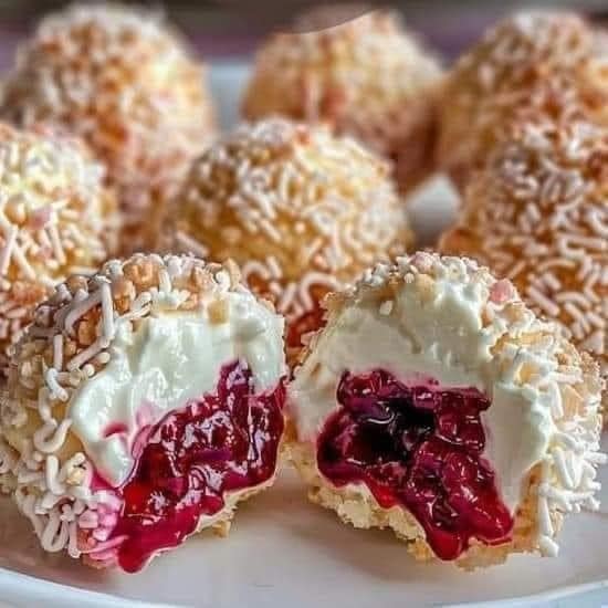Cream and Berry Pastry Balls: A Sweet Little Shortcut to Dessert Heaven