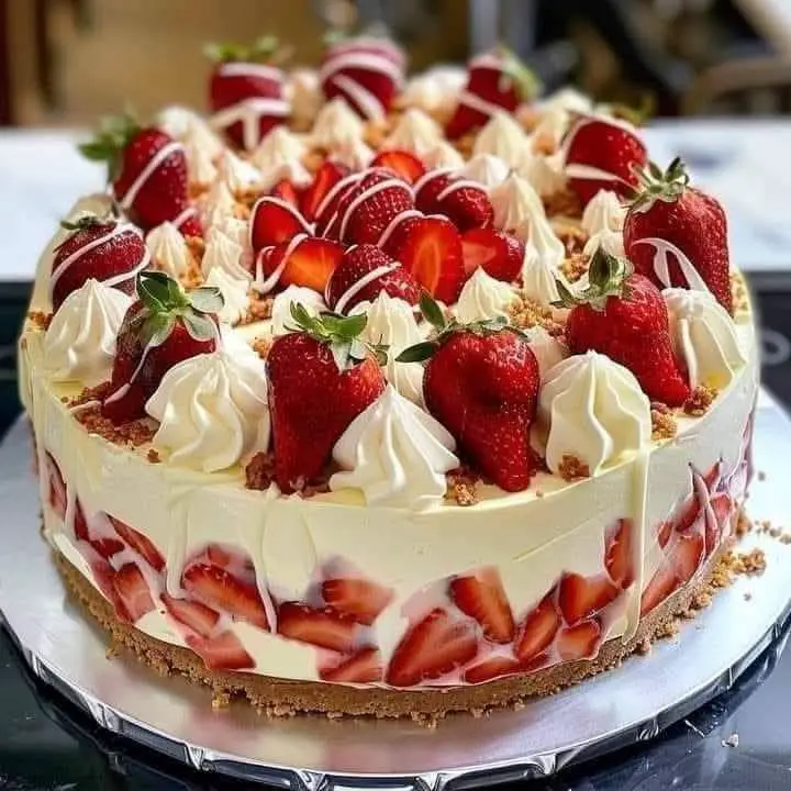White Chocolate Strawberry Cheesecake That’ll Rock Your Dessert Table