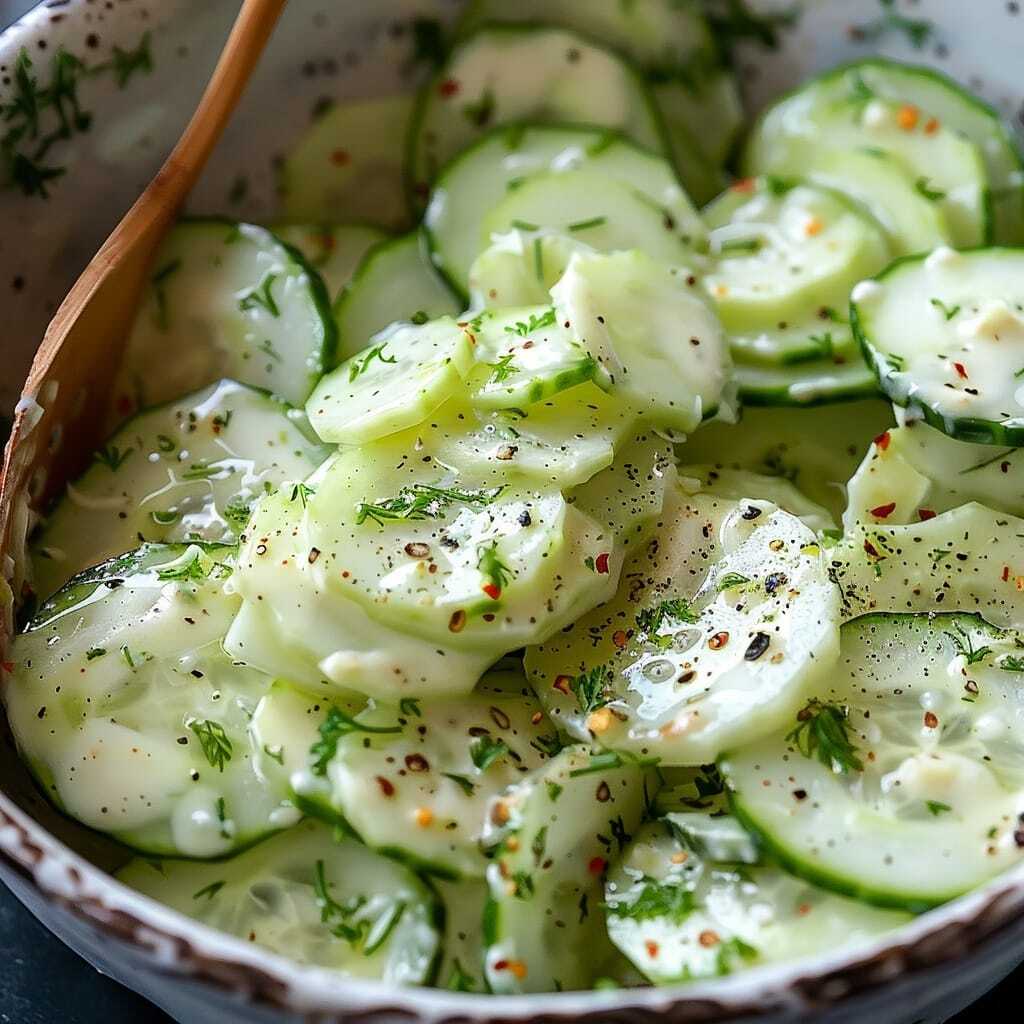 Creamy Cucumber Salad: A Cool and Refreshing Side You’ll Crave All Summer