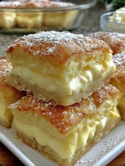 Vanilla Custard Cream Squares Recipe (Holiday Comfort Dessert)