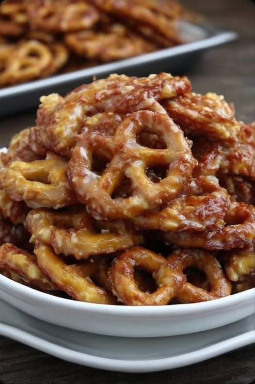 Butter Toffee Pretzels (Sweet & Salty Family Favorite Snack)