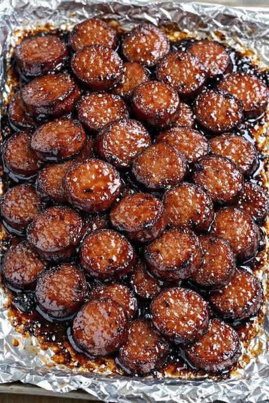 Brown Sugar Glazed Sausage Bites