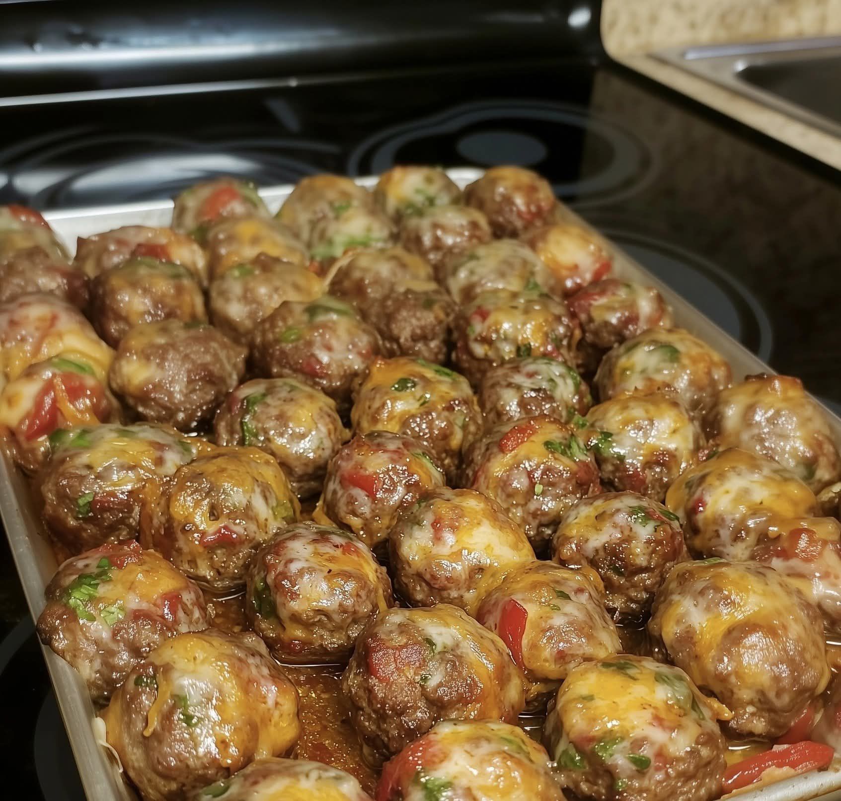 Baked Cheesy Meatballs