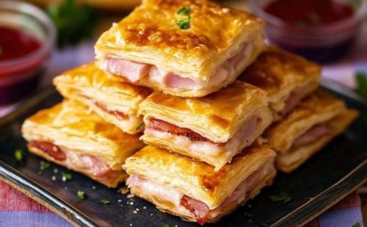 Ham and Cheese Puff Pastry Pinwheels